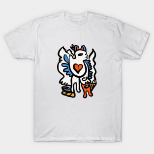 Bird of love Graffiti Art T-Shirt